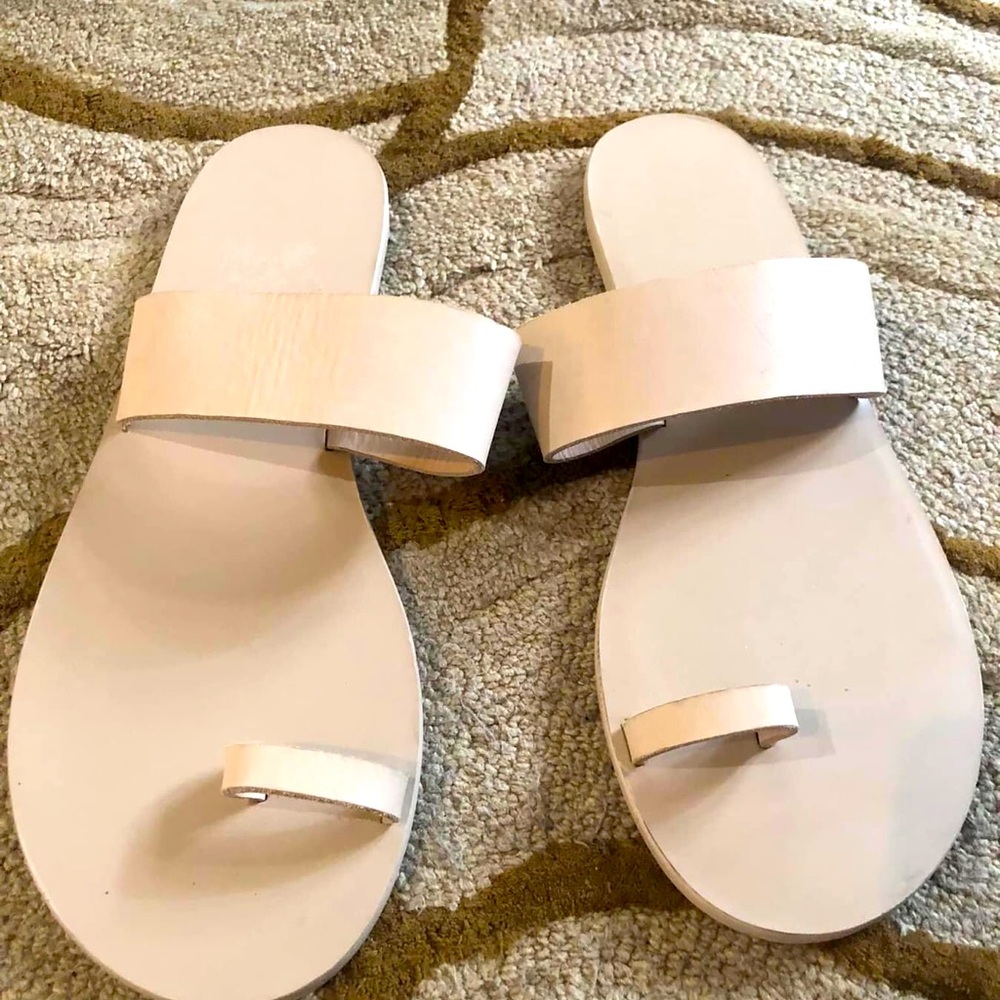 Tkees cream toe loop sandals